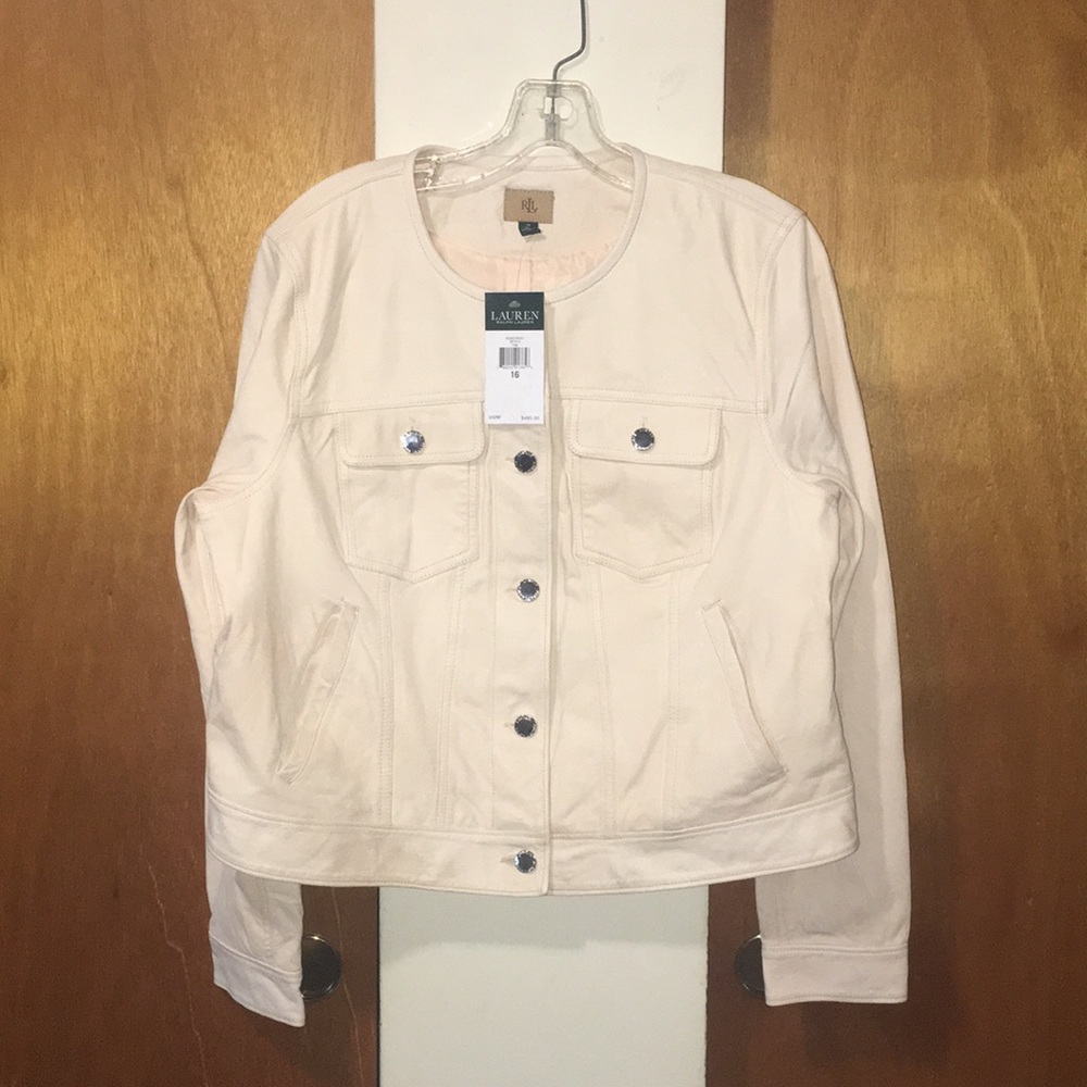 🌸NWT Ralph Lauren 100% Lamb Leather Jacket